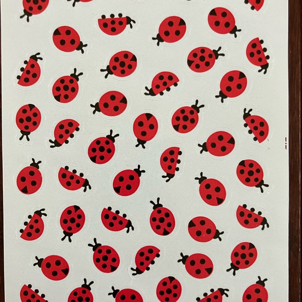 Hallmark Red Ladybug Sticker Sheets - Picture 2 of 3